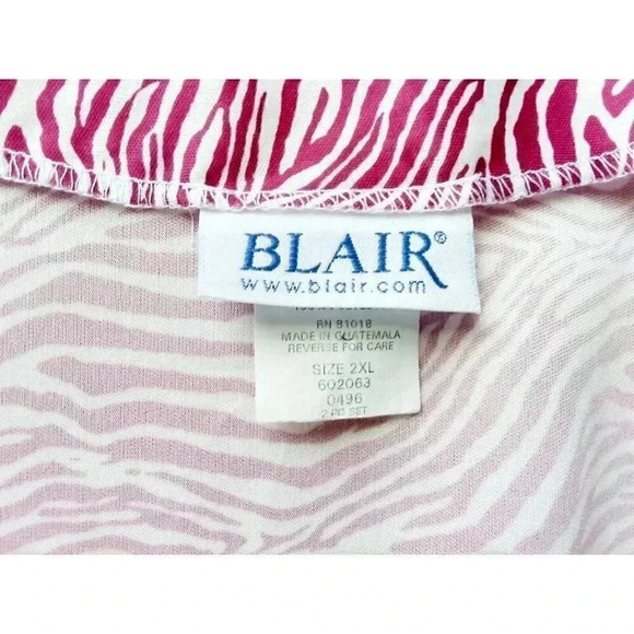 Blair Women's Red/ White Open Top Sz 2XL - Picture 3 of 6